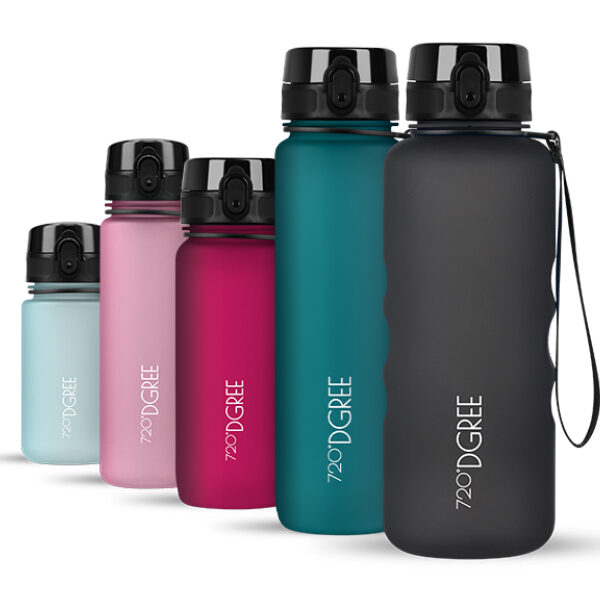 720°Dgree uberBottle Water Bottle, softTouch Sports Bottle with Sieve, BPA-Free, for University, Work, Fitness, Bike, Outdoors, Job, Made of Tritan, Lightweight, Shockproof, Reusable – 1 Litre